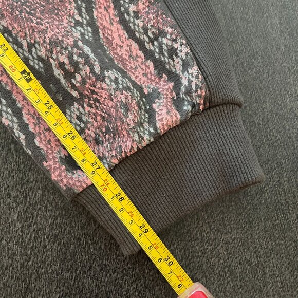 Eleven Paris Snakeskin Print Joggers Pink Gray Draw String Casual Pants, Size L - Picture 5 of 7